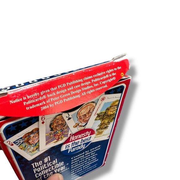Vintage Politicards 2004 Playing Cards Deck Political Players Caricatures - Picture 9 of 9